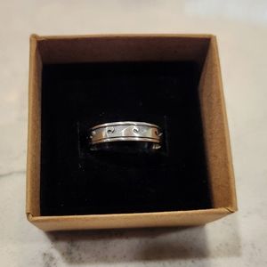 New Sterling Silver Ocean Waves 5mm Band, Sizes 8, 9 & 10